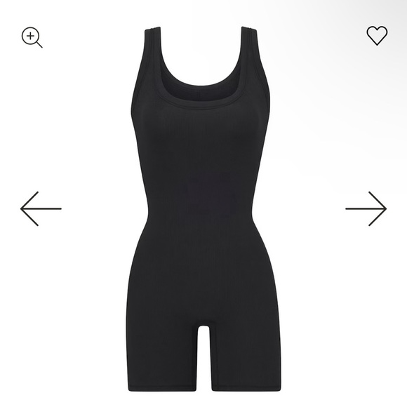 NWT Skims Cotton Rib Onesie Black (Soot) Size Medium - Picture 3 of 6